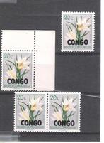 Republiek Congo 1960 Bloemenreeks met opdruk PLAATFOUTEN! **, Postzegels en Munten, Postzegels | Afrika, Overige landen, Verzenden
