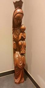 Oud houten  Mariabeeld, hoogte 1m, Antiek en Kunst, Ophalen of Verzenden