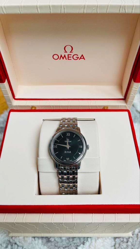 Omega De Ville Prestige 27, Handtassen en Accessoires, Horloges | Dames, Gebruikt, Polshorloge, Overige merken, Staal, Staal, Met strass