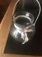 Glazen windlicht bloempot..,, Antiek en Kunst, Ophalen of Verzenden