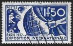 1 Postzegel Frankrijk 1937 Wereldtentoonstelling, Enlèvement ou Envoi, Affranchi