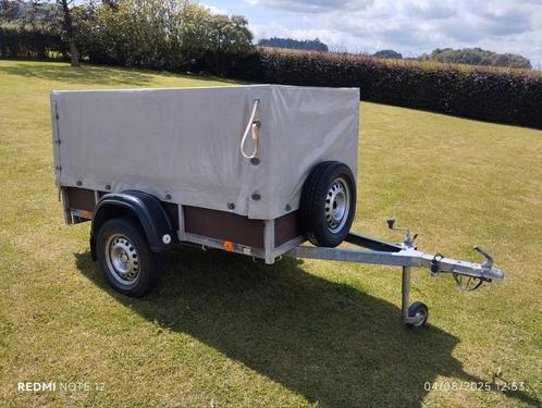 Gerenoveerde gesloten 1-assige aanhangwagen met dekzeil 200x, Auto diversen, Aanhangers en Bagagewagens, Zo goed als nieuw, Ophalen