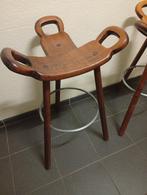 Vintage brutalistische barkrukken, Ophalen, Hout