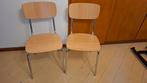 2 keukenstoelen, Huis en Inrichting, Stoelen, Ophalen, Gebruikt, Twee, Metaal