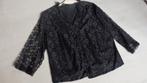 vintage blouse in kant 60's stijl, Comme neuf, Noir, Taille 38/40 (M), Enlèvement