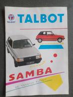 Talbot Samba & Cabrio 1982 Brochure, Ophalen of Verzenden