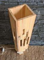 Unieke Houten Lamp – Lichtpunt met Karakter, Ophalen, Nieuw, MAPEC, Minder dan 50 cm