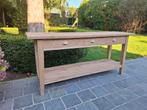 Sidetable uit massieve teak. Geluchtgomd., Huis en Inrichting, Ophalen of Verzenden, Zo goed als nieuw