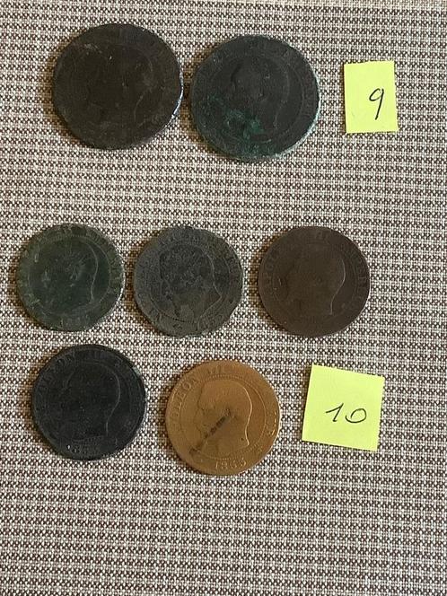 munten napoleon2 en napoleon 3, Postzegels en Munten, Munten | België, Brons, Ophalen of Verzenden