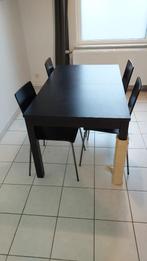 table et 4 chaises, Rectangulaire, 50 à 100 cm, Enlèvement, 150 à 200 cm