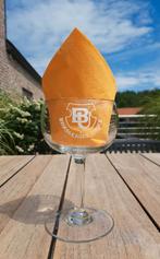Vintage bierglas Brasseries Unies 33cl nieuwstaat, Ophalen of Verzenden, Zo goed als nieuw
