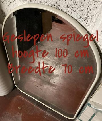 Facet geslepen spiegel (H100xB70 cm) beschikbaar voor biedingen