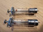 Lot de 2 seringues vétérinaire vintage pour collection, Enlèvement, Utilisé
