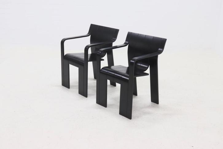 Vintage Stoelen Gijs Bakker Castelijn Jaren 60 70 design, Huis en Inrichting, Stoelen, Gebruikt, Hout, Ophalen