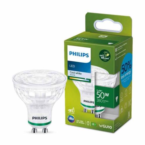 Philips LED spot ultra efficient / 2W / GU10 / 4000K / 36D, Huis en Inrichting, Lampen | Plafondlampen, Nieuw, Glas, Ophalen