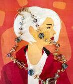 Beautiful adjustable necklace, Overige materialen, Met kristal, Ophalen of Verzenden, Zo goed als nieuw