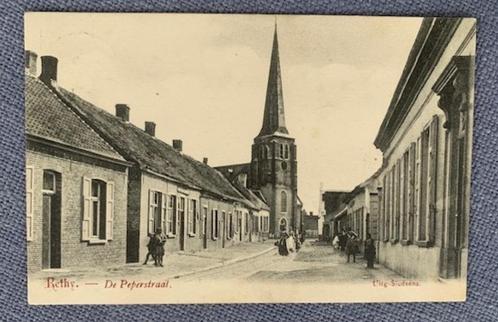 RETIE - RETHY - De Peperstraat - verstuurd 1910, Verzamelen, Postkaarten | België, Gelopen, Antwerpen, Voor 1920, Ophalen of Verzenden