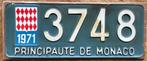nummerplaat nummerplaten plaque immatriculation MONACO, Ophalen of Verzenden, Gebruikt