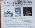 affiche Biënnale kleingrafiek ex-libris Sint-Niklaas 1995, Antiek en Kunst, Ophalen of Verzenden