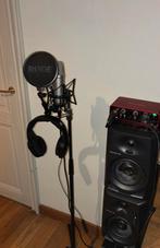 Microphone Røde-nt1 + Focusrite + 2 Speakers, Enlèvement, Comme neuf