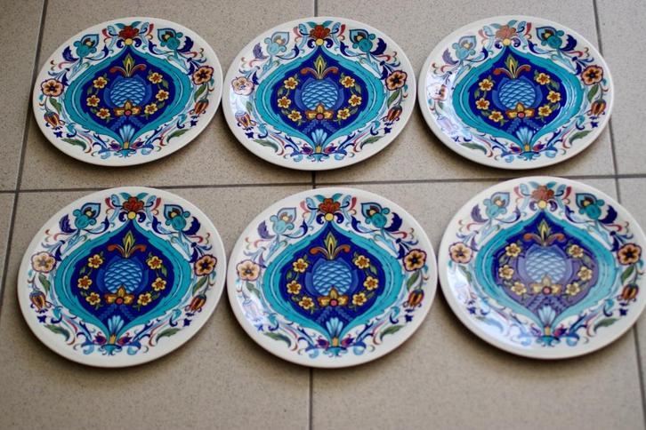Boch Villeroy decor Izmir 1973 zes keramische platen, Antiek en Kunst, Antiek | Keramiek en Aardewerk, Ophalen of Verzenden