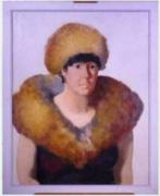 huile sur toile femme du peintre signe marcel delmotte, Antiquités & Art, Enlèvement
