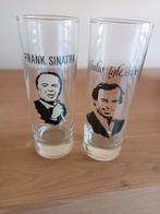 2 cocktail glazen met afbeelding  zangers, Verzamelen, Ophalen