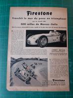 Jimmy Brian - publicité papier Firestone - 1957 - 35x25, Enlèvement ou Envoi, Utilisé, Autres types