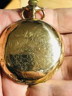 Vintage 14k Gold Waltham Pocketwatch 1850 zak horloge Goud w, Handtassen en Accessoires, Verzenden, Goud, Overige typen