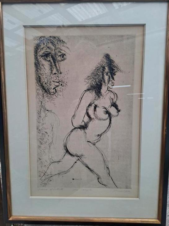 Roger Somville: "Un couple"  litho épreuve d'artiste, Antiek en Kunst, Kunst | Litho's en Zeefdrukken, Ophalen