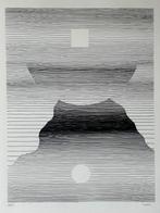 Michel SEUPHOR - Geometrie - Orig. lithografie - 75 x 55 cm, Antiek en Kunst, Kunst | Litho's en Zeefdrukken, Ophalen of Verzenden