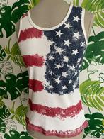 topje T-shirt - print US vlag - Take Two - S, Verzenden, Wit, Zo goed als nieuw, Maat 36 (S)