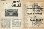 RTM René GILLET 1000 - 750 - 750 - 125 - 100cc in het Frans., Ophalen of Verzenden