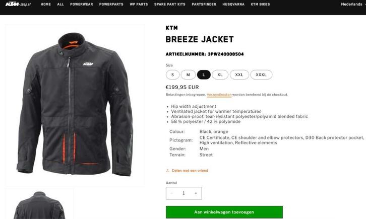 KTM motorbroek + vest maat L als nieuw samen 200 euro, Motoren, Kleding | Motorkleding, Dames, Heren, Ophalen of Verzenden