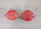 2 rode mini-cocottes (stoofpotjes) - 10 cm diameter, Huis en Inrichting, Keuken | Potten en Pannen, Nieuw, Ophalen of Verzenden