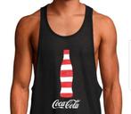 tank top t-shirt coca cola marcel zwart marcelleke S-M-L-XL, Noir, Coca Cola, Enlèvement ou Envoi, Taille 52/54 (L)