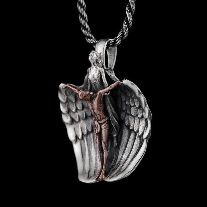 Jezus hanger - 925 zilver, Handtassen en Accessoires, Kettinghangers, Nieuw, Zilver, Zilver, Kruis of Symbool, Verzenden