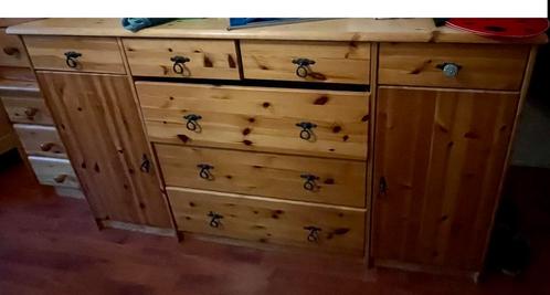 Massief grenen ladekast, dressoir, Huis en Inrichting, Kasten | Ladekasten, Grenenhout, Ophalen