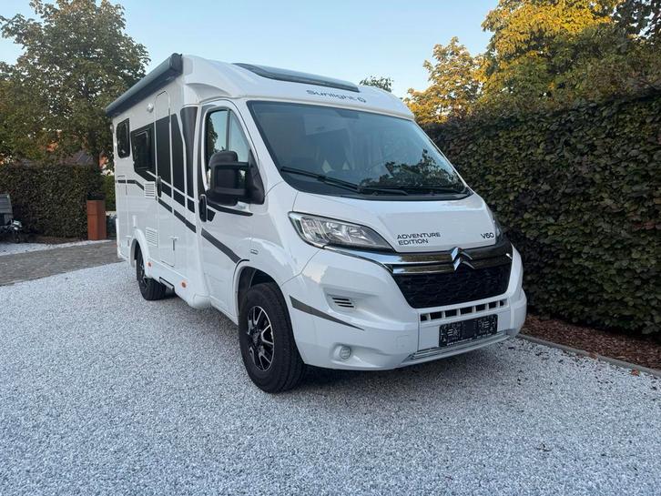 Sunlight V 60 Adventure Edition - 2024 - Citroen - 6000 km, Caravans en Kamperen, Mobilhomes, Particulier, tot en met 2, Half-integraal