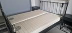 Tweepersoons bed met elektrische lattenbodems en nieuwe ma, Ophalen, Verstelbaar, Zwart, Tweepersoons