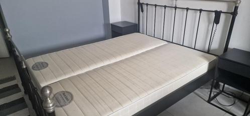 Tweepersoons bed met elektrische lattenbodems en nieuwe ma, Huis en Inrichting, Slaapkamer | Bedden, Zo goed als nieuw, Tweepersoons