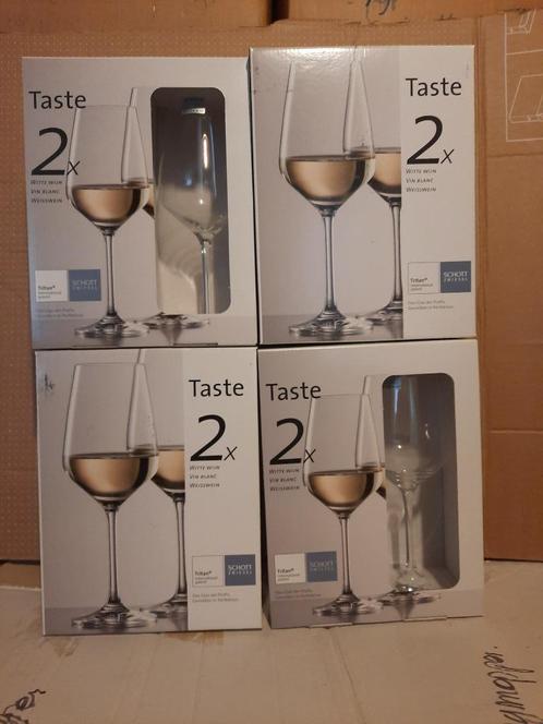 wijnglazen nieuwe dozen witte wijn glazen merk "taste schott, Maison & Meubles, Cuisine | Vaisselle, Neuf, Verre, Enlèvement ou Envoi