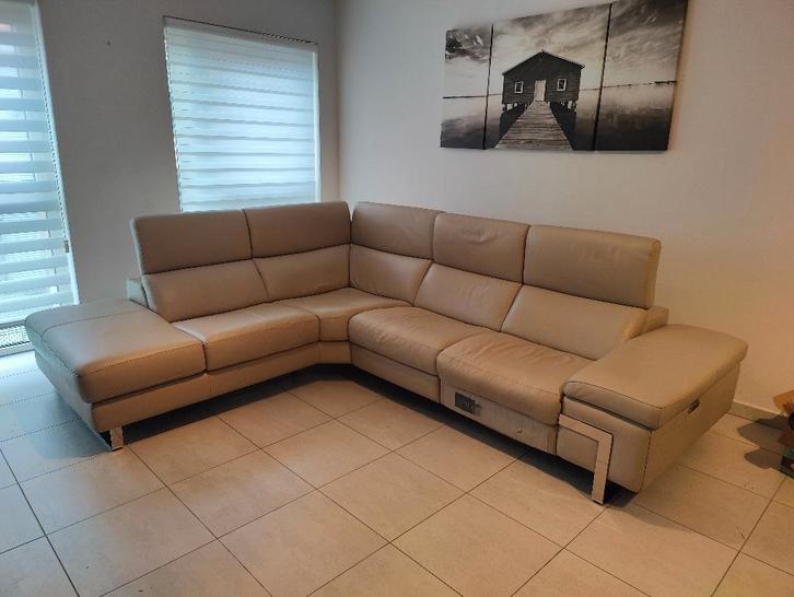 Hoekzetel met electrische relax, Huis en Inrichting, Zetels | Complete zithoeken, Zo goed als nieuw, Ophalen