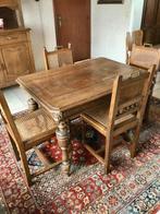 Antieke eettafel met 4 bijhorende stoelen, Ophalen