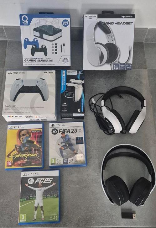 Ps5-accessoires en games in uitstekende staat, Games en Spelcomputers, Spelcomputers | Sony Consoles | Accessoires, Zo goed als nieuw