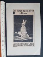 Knipsel op postkaart: Namur Citadelle Statue Roi Albert, Verzamelen, Verzenden, Landmacht, Foto of Poster