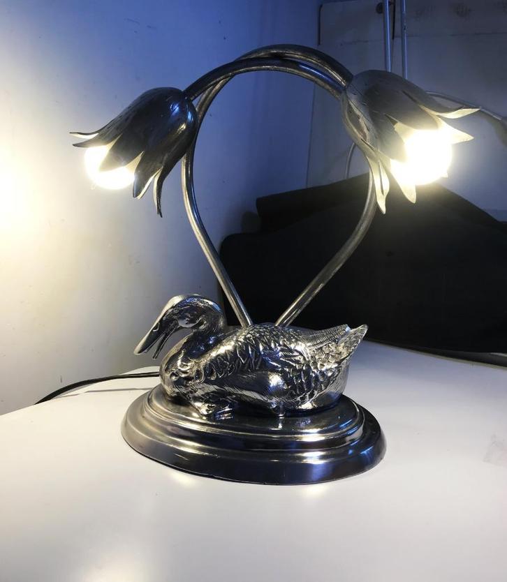 Lamp Eend Tin 97% Handwerk Decoratief Sfeer Vintage✨😍🎁👌, Antiek en Kunst, Antiek | Verlichting, Ophalen of Verzenden