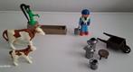 Playmobil Koeien melken met boerderij en fontein, Ophalen of Verzenden, Zo goed als nieuw, Complete set