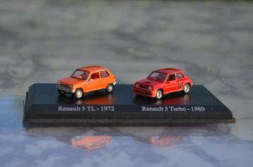 HO- pour train électrique-2 voitures Renault turbo  en métal, Envoi, Comme neuf