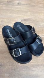 Sandalen Rieker zwart maat 40/41, Ophalen, Zo goed als nieuw, Zwart